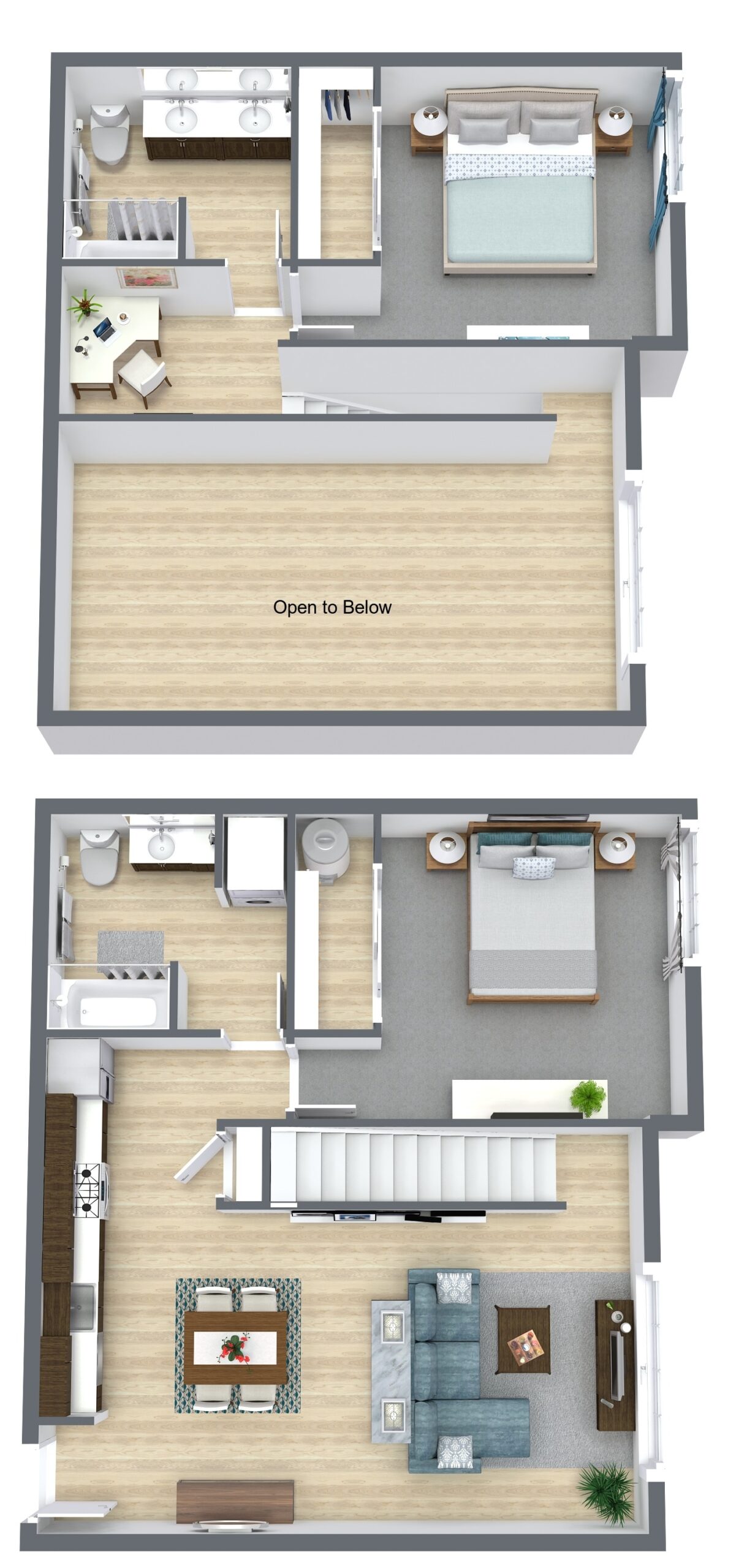 2 BEDROOM E TOWNHOME<BR>2 Bedroom + 2 Bath<br>1151-1218 sq ft